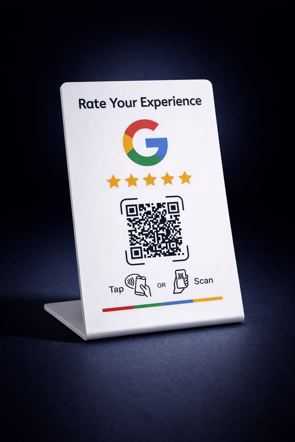 Tapscore NFC White Google Review Stand